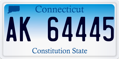 CT license plate AK64445