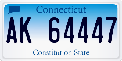 CT license plate AK64447