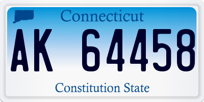 CT license plate AK64458