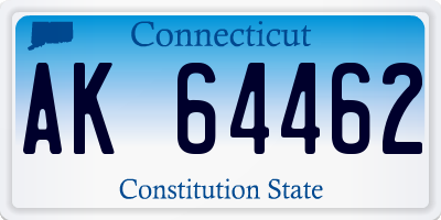 CT license plate AK64462