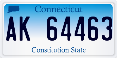 CT license plate AK64463