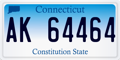 CT license plate AK64464