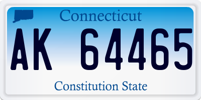 CT license plate AK64465