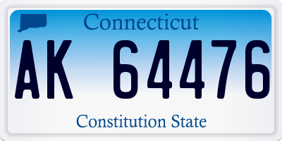 CT license plate AK64476
