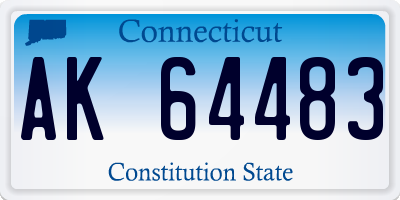 CT license plate AK64483