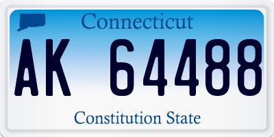 CT license plate AK64488