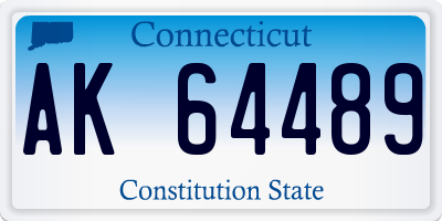 CT license plate AK64489