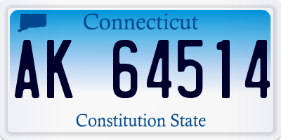 CT license plate AK64514