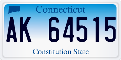 CT license plate AK64515