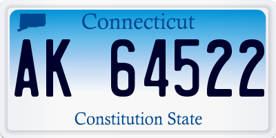 CT license plate AK64522