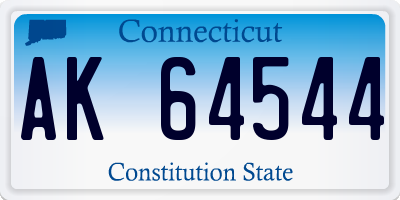 CT license plate AK64544