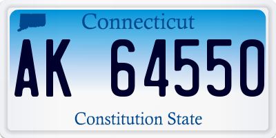 CT license plate AK64550
