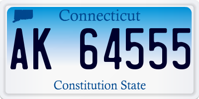 CT license plate AK64555