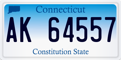 CT license plate AK64557