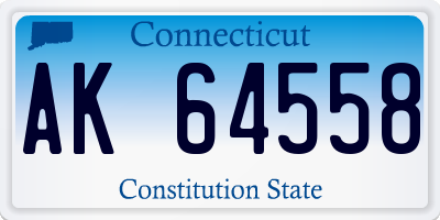 CT license plate AK64558