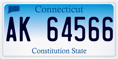 CT license plate AK64566