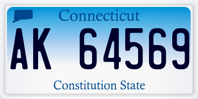 CT license plate AK64569