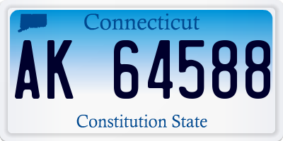 CT license plate AK64588