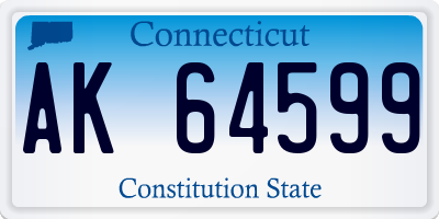 CT license plate AK64599