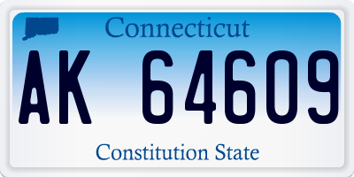 CT license plate AK64609