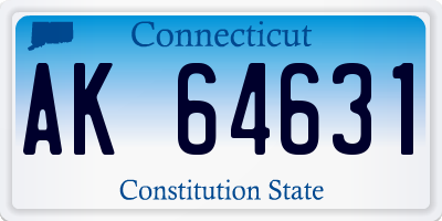 CT license plate AK64631