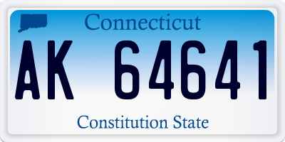 CT license plate AK64641