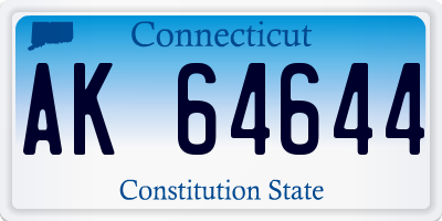 CT license plate AK64644