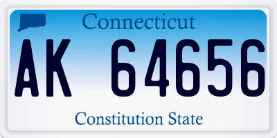 CT license plate AK64656