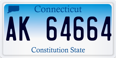 CT license plate AK64664