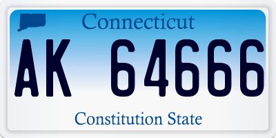 CT license plate AK64666