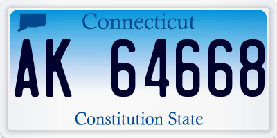 CT license plate AK64668