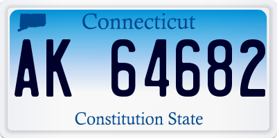 CT license plate AK64682