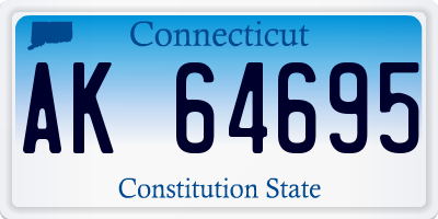 CT license plate AK64695