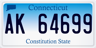 CT license plate AK64699