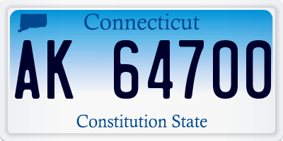 CT license plate AK64700
