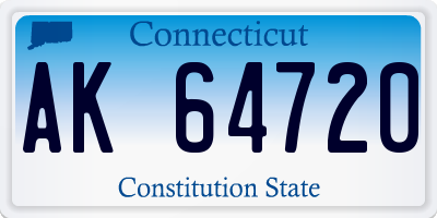CT license plate AK64720