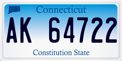 CT license plate AK64722