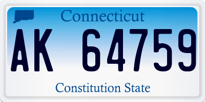 CT license plate AK64759