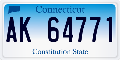 CT license plate AK64771