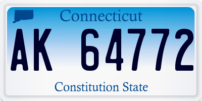 CT license plate AK64772