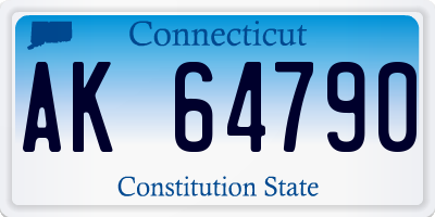 CT license plate AK64790