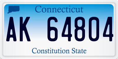 CT license plate AK64804