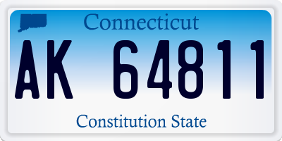CT license plate AK64811