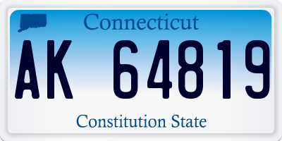 CT license plate AK64819