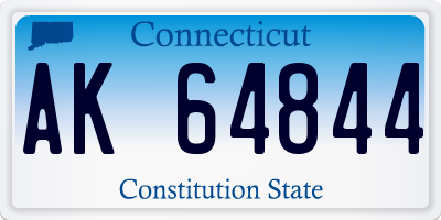 CT license plate AK64844