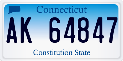 CT license plate AK64847