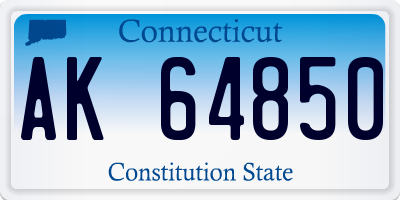 CT license plate AK64850