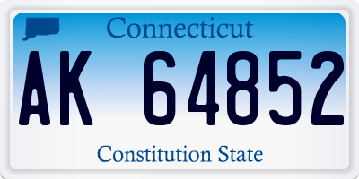 CT license plate AK64852