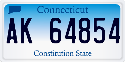 CT license plate AK64854