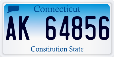 CT license plate AK64856